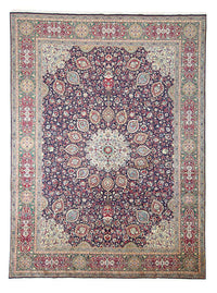 Tappeto Persero - Tabriz - Reale - 401 x 300 cm - blu scuro