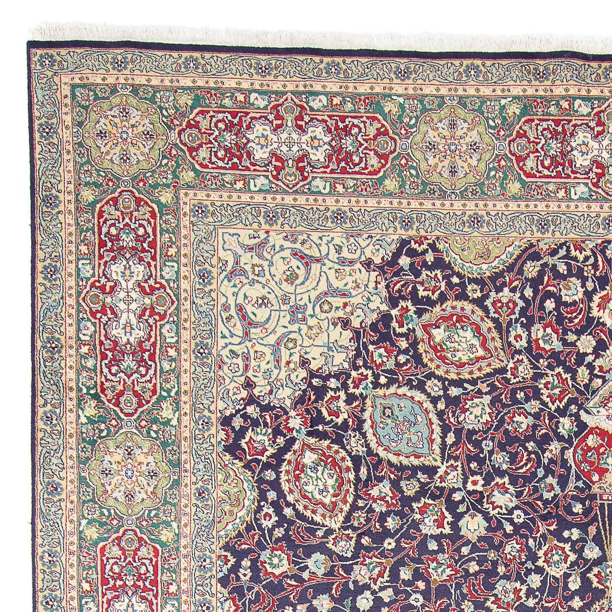 Tabriz - 50 Raj Tappeto 300x401cm - Tappeto persiano - blu scuro
