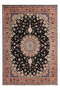 Tapis persan - Tabriz - Royal - 288 x 198 cm - bleu foncé