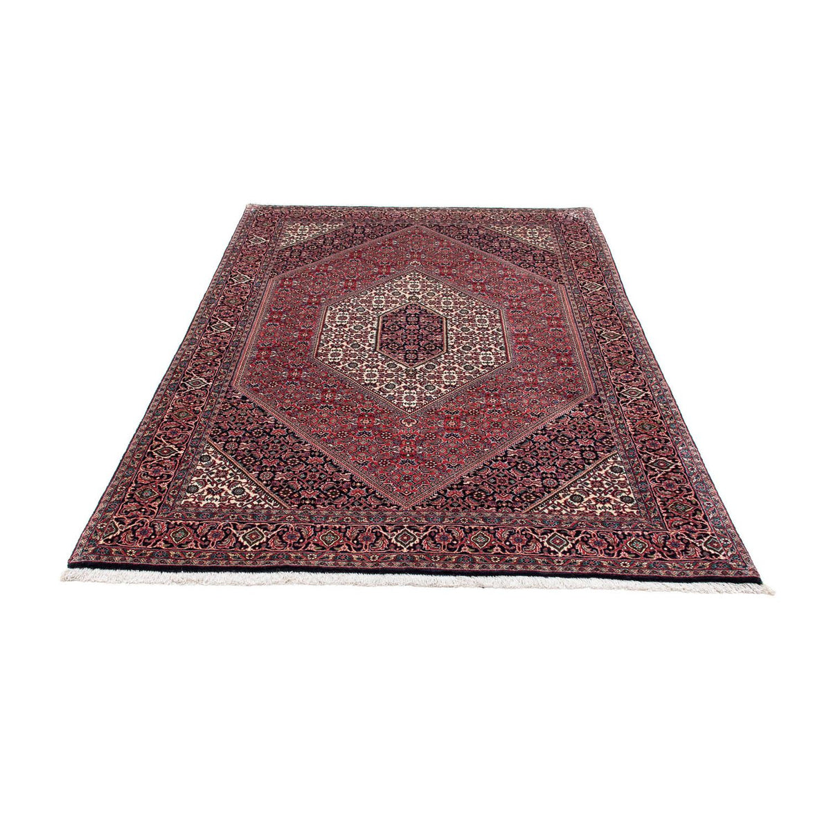 Tapis persan - Bidjar - 204 x 131 cm - rouge clair
