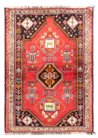 Tapis persan - Nomadic - 165 x 118 cm - rouge foncé