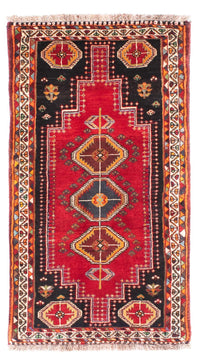 Tapis persan - Nomadic - 160 x 81 cm - rouge foncé