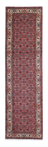 Tapis de couloir Tapis persan - Bidjar - 296 x 81 cm - rouge clair