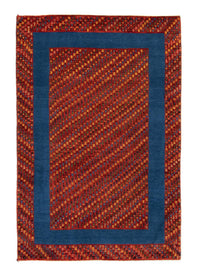 Tapis Gabbeh - Loribaft Persan - 157 x 104 cm - rouge