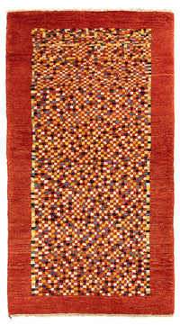 Tapis Gabbeh - Persan - 135 x 72 cm - rouge foncé