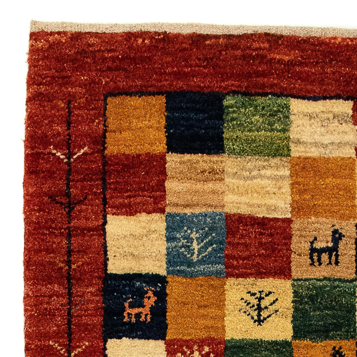 Gabbeh Persisch Teppich 136x72cm - Perserteppich Wollteppich
