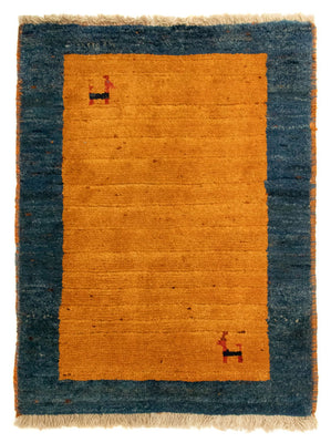 Gabbeh Teppich - Perser 85 x 64 cm - gold