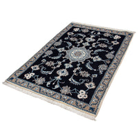 Tapis persan - Nain - 144 x 97 cm - bleu foncé