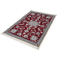 Tapis persan - Nain - 142 x 95 cm - rouge foncé
