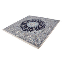Tapis persan - Nain carré  - 200 x 196 cm - bleu foncé