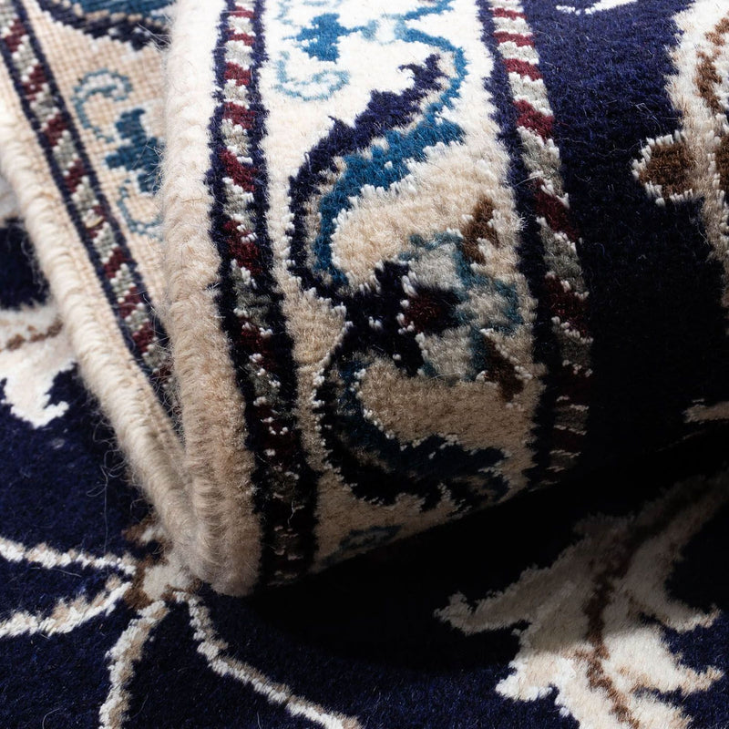 Perserteppich - Nain 136 x 68 cm - dunkelblau