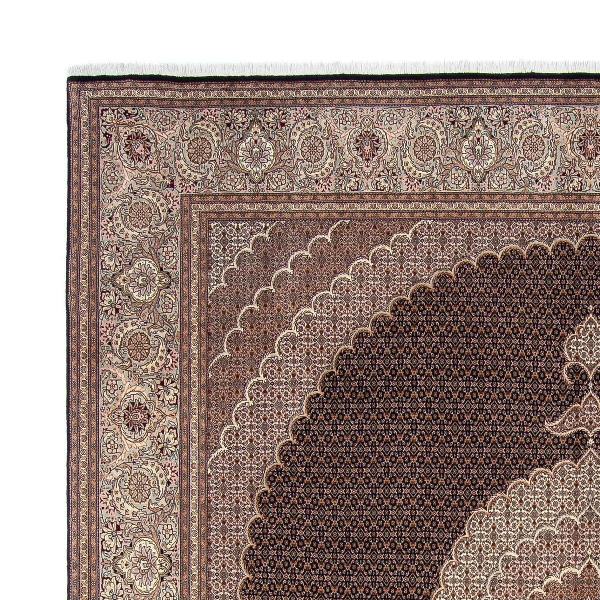Tapis de Tabriz Tapis 298x315cm - Tapis persan - marron foncé
