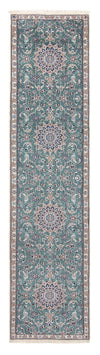 Nain - 9La Tappeto 88x394cm - Tappeto persiano - blu chiaro - Passatoia / Blu chiaro / 88 x 394 cm Passatoia