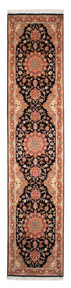 Tapis de Tabriz - 50 rangs Tapis 68x303cm - Tapis persan - bleu foncé - Tapis de couloir / Bleu foncé / 68 x 303 cm Tapis de couloir