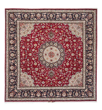 Tappeto Persero - Tabriz - Reale quadrato  - 306 x 302 cm - rosso scuro