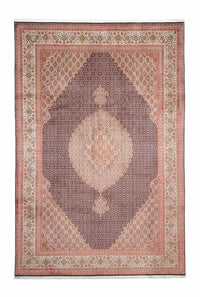 Tapis persan - Tabriz - 300 x 198 cm - bleu foncé