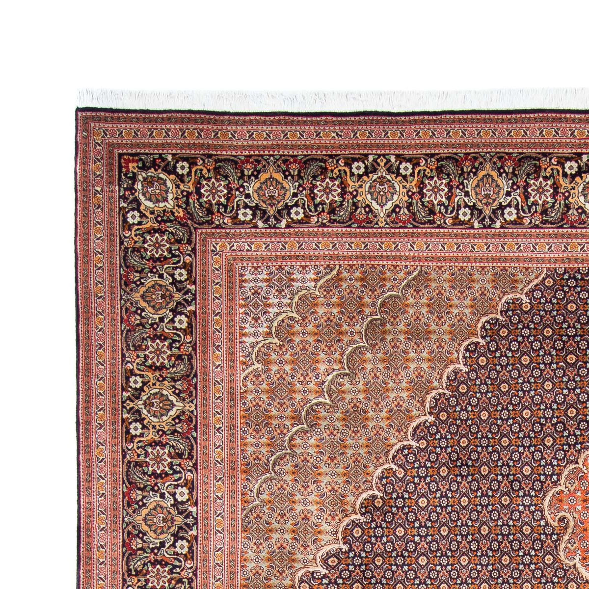 Täbriz Teppich 206x312cm - Perserteppich - dunkelblau