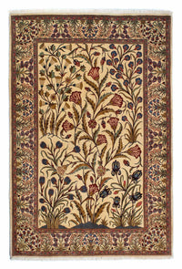 Tapis persan - Ghom - 206 x 142 cm - marron clair