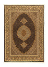 Tapis de Tabriz - 50 rangs Tapis 106x146cm - Tapis persan - bleu foncé - Rectangle / Bleu foncé / 106 x 146 cm Rectangle