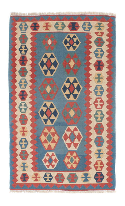 Kelim Teppich - Oriental 108 x 179 cm - blau