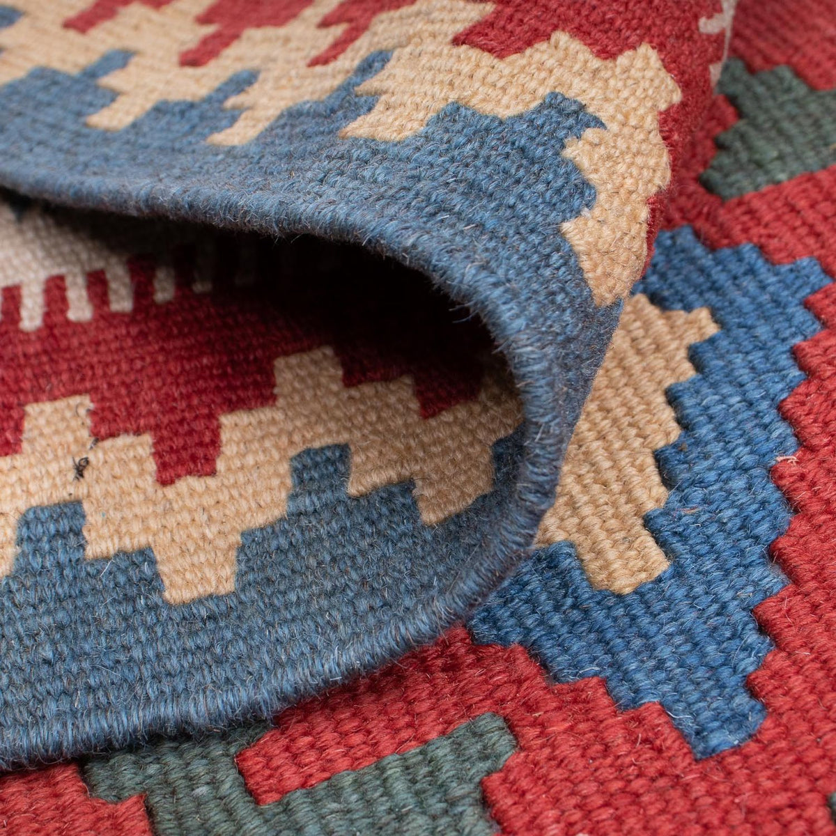 Kelim Teppich - Oriental 186 x 125 cm - dunkelrot