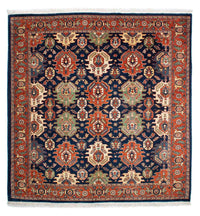 Tapis Gabbeh - Persan Kashkuli carré  - 205 x 200 cm - bleu foncé