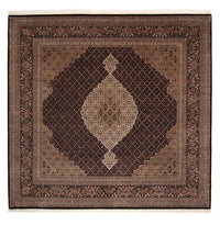 Tapis persan - Tabriz - 253 x 246 cm - bleu foncé