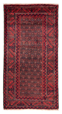 Tapis de couloir Tapis persan - Nomadic - 240 x 113 cm - rouge