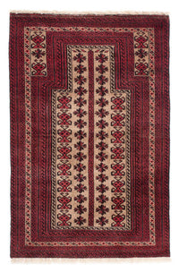 Tapis persan - Nomadic - 135 x 86 cm - rouge foncé