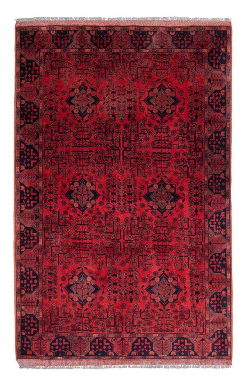 Afghan Teppich - Kunduz 200 x 130 cm - rot