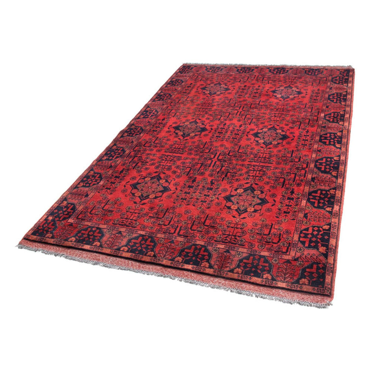 Afghan Teppich - Kunduz 200 x 130 cm - rot