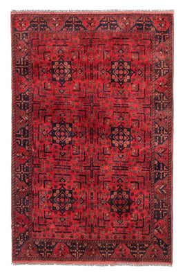 Afghan Teppich - Kunduz 193 x 129 cm - rot