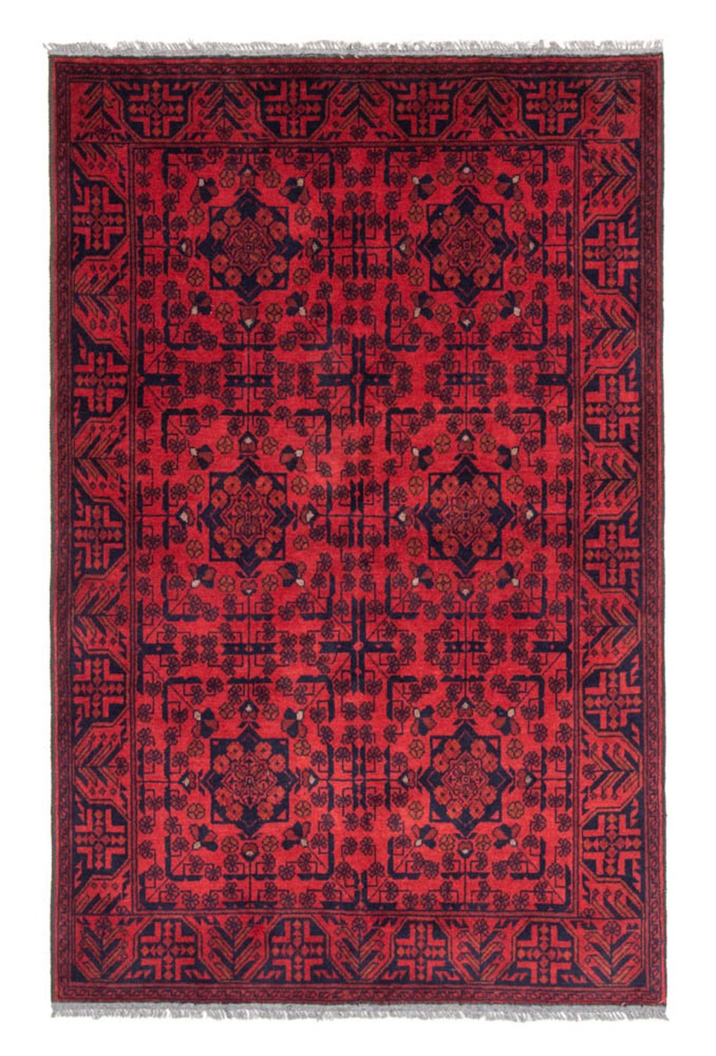 Afghan Teppich - Kunduz 186 x 126 cm - rot