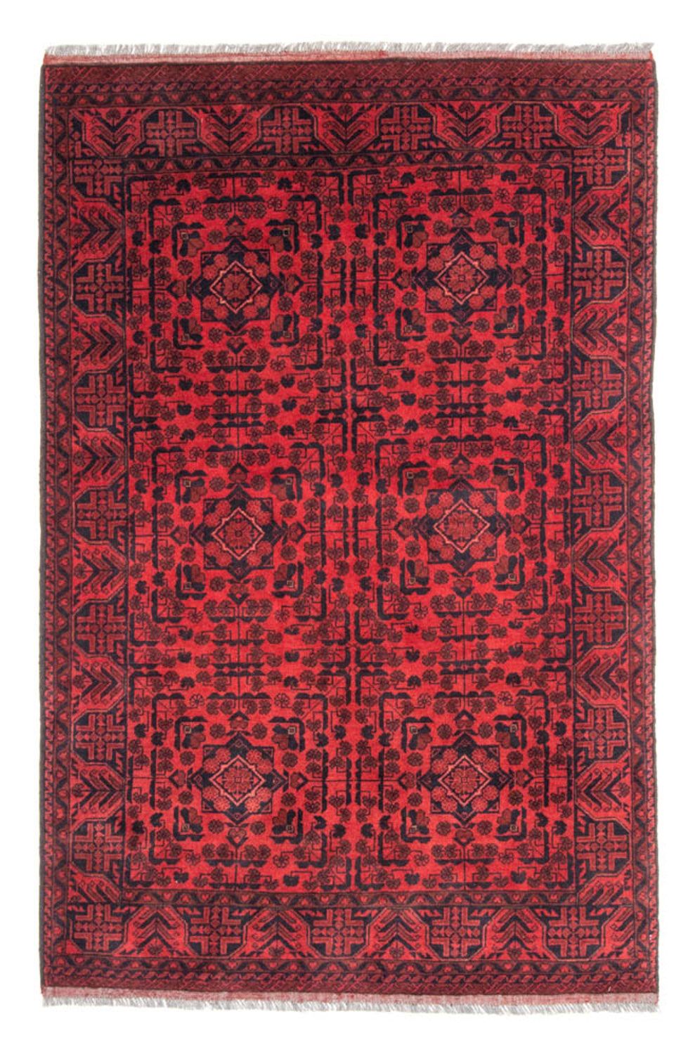 Afghan Teppich - Kunduz 187 x 122 cm - rot