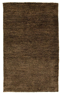 Tapis Gabbeh - Indus - 100 x 62 cm - marron foncé