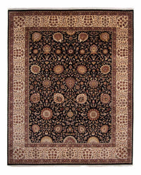 Tapis persan - Tabriz - 312 x 244 cm - bleu foncé