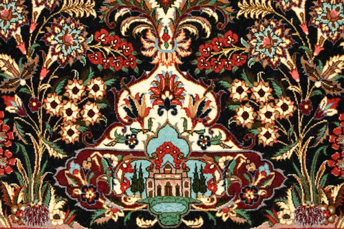 Perserteppich - Ghom 163 x 107 cm - dunkelblau