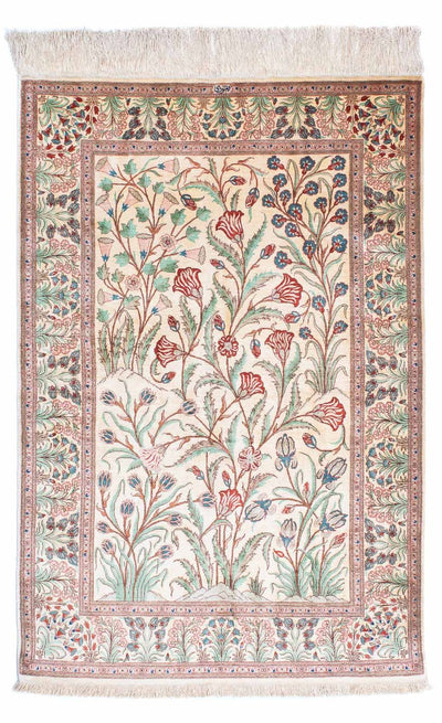 Ghom Teppich 102x156cm - Perserteppich - beige