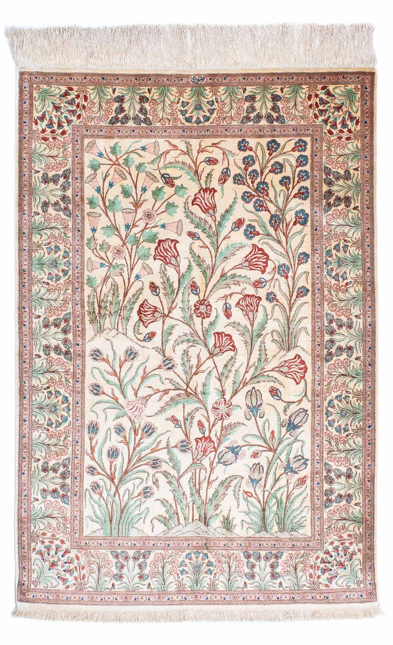 Perserteppich - Ghom 156 x 102 cm - beige
