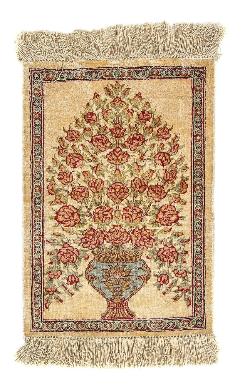 Seidenteppich - Ghom Seide - Premium 42 x 31 cm Fußmatte