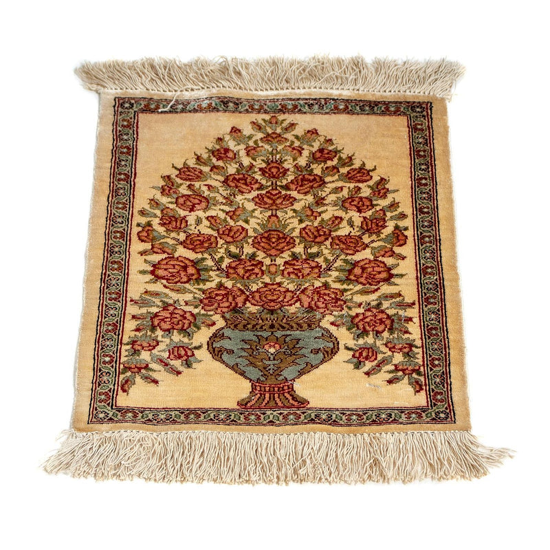 Seidenteppich - Ghom Seide - Premium 42 x 31 cm Fußmatte