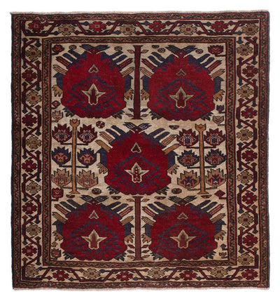 Tapis Belutsch 130x137cm - Tapis oriental - marron clair