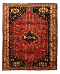 Tapis persan - Nomadic - 225 x 173 cm - rouge foncé