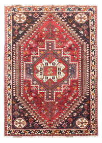 Tapis persan - Nomadic - 163 x 112 cm - rouge foncé