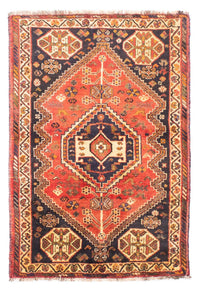 Tapis persan - Nomadic - 155 x 105 cm - rouge clair