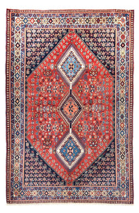 Tapis persan - Nomadic - 203 x 150 cm - rouge
