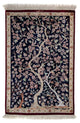 Perserteppich - Ghom 87 x 59 cm - dunkelblau