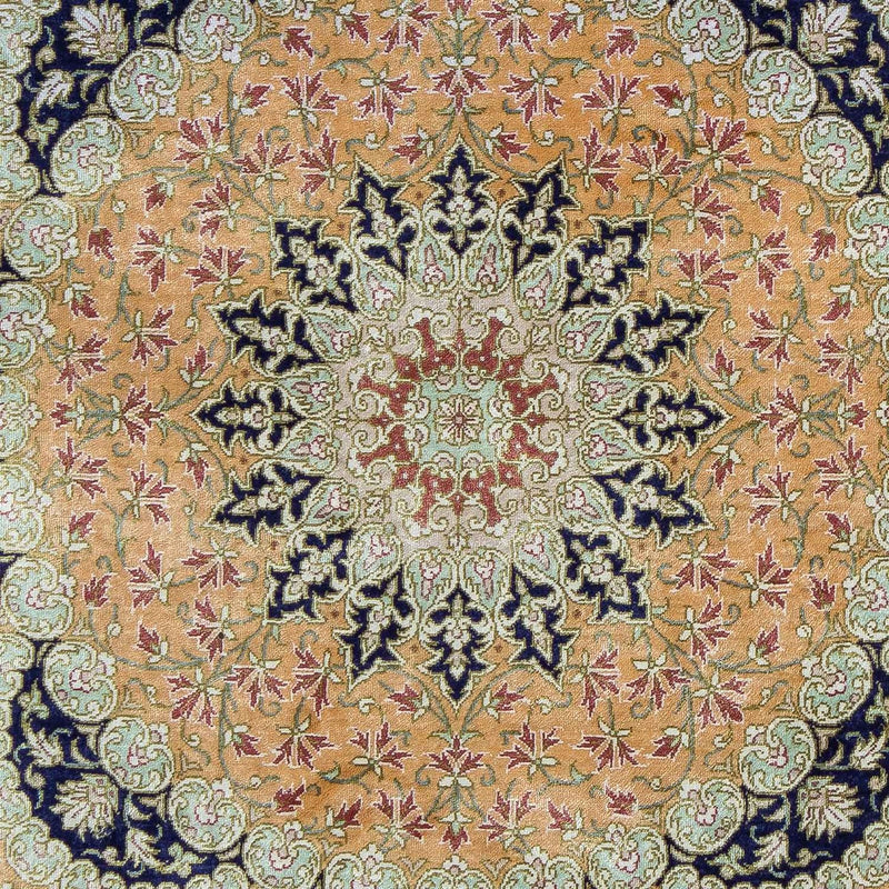 Perserteppich - Ghom 93 x 59 cm - senfgelb