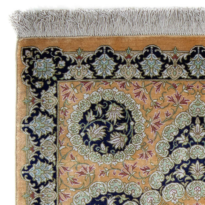 Perserteppich - Ghom 93 x 59 cm - senfgelb