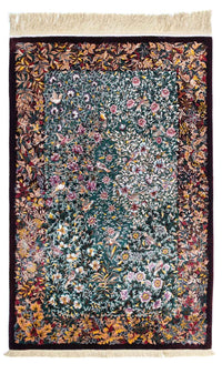 Tapis persan - Ghom - 120 x 78 cm - rouge foncé